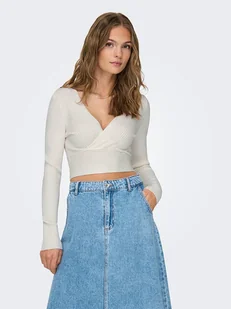 ONLY Sweter w kolorze kremowym - Swetry damskie - miniaturka - grafika 1