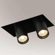 Lampy sufitowe - Shilo Sufitowa LAMPA industrialna YAMATO 7802 metalowa OPRAWA prostokątny WPUST tuby regulowane czarne 7802 - miniaturka - grafika 1