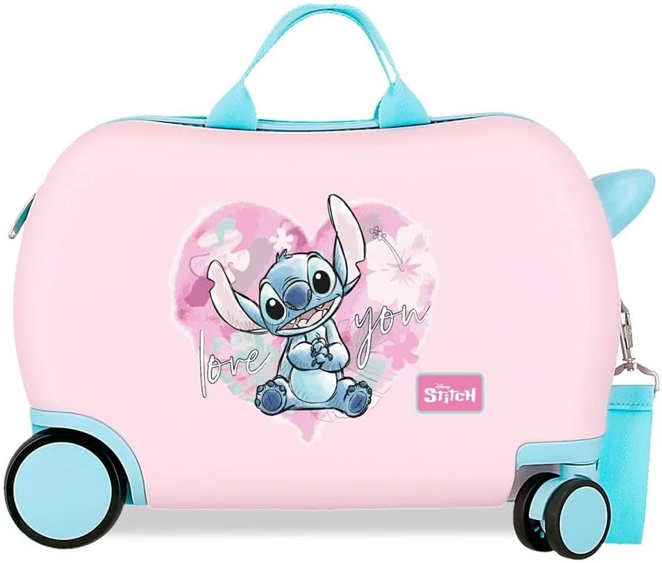 Walizka dziecięca Disney Stitch różowa 45x31x20 cm sztywna 27,9 l ABS