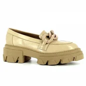 Mokasyny damskie - Mokasyny damskie beżowe CARINII - Carinii - miniaturka - grafika 1