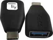 Adaptery i przejściówki - Adapter USB Techly TECHLY Adapter USB-C M to USB-A F schwarz - miniaturka - grafika 1