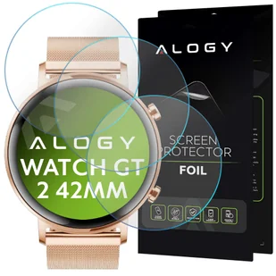 Alogy 3x Folia hydrożelowa ochronna na ekran Alogy Hydrogel do Huawei Watch GT 2 42mm - Akcesoria do smartwatchy - miniaturka - grafika 1