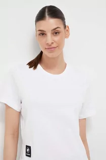 Koszulki sportowe damskie - Mammut t-shirt Massone damski kolor biały - grafika 1