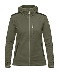 Fjällräven Damska bluza z kapturem Keb Fleece wielokolorowa zielony (Laurel Green/Deep Forest) XXS - Bluzy damskie - miniaturka - grafika 1