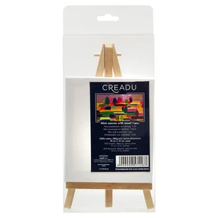 Creadu, Podobrazie bawełniane mini ze sztalugą, 10x12 cm - Podobrazia, bloki, papiery - miniaturka - grafika 1