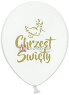 Dewocjonalia - Balon PURE WHITE z nadrukiem Chrzest Święty, 30 cm - miniaturka - grafika 1