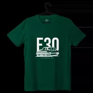 Odzież do sportów motorowych - T-shirt koszulka BMW E30 Classic Butelkowa zieleń-S - miniaturka - grafika 1