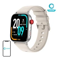 Smartwatch - Colmi C8 Max 52mm Złota koperta z beżowym paskiem - miniaturka - grafika 1
