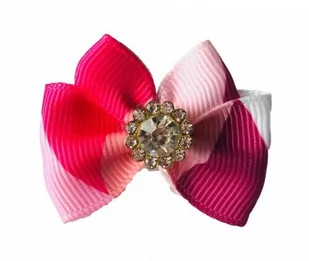 Kokardka Glamour wielokolorowa 4,5cm KG001 - Akcesoria i dodatki do ubrań dla dzieci - miniaturka - grafika 1