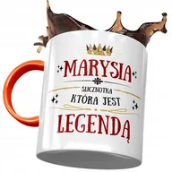 Kubki - Kubek Pomarańczowy Dla Marysi Maji Mari na Prezent z Nadrukiem ze Zdjęciem + Opakowanie na prezent (wzór 03) - miniaturka - grafika 1