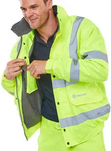 BEESWIFT Kurtka ostrzegawcza Bomber, rozm. L, żółta - Odzież robocza - miniaturka - grafika 1