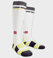 Skarpetki sportowe męskie - COMPRESSPORT Skarpety kompresyjne Full Socks v1 Białe - miniaturka - grafika 1
