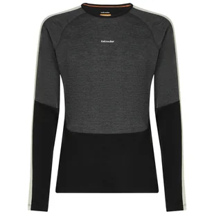 Męska koszulka Icebreaker Men Merino 200 Oasis+ LS Crewe Rozmiar: M / Kolor: szary/czarny - Koszulki sportowe męskie - miniaturka - grafika 1