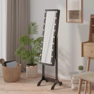 Lustra - vidaXL Lustro stojące z LED, czarne, 34x37x146 cm - miniaturka - grafika 1
