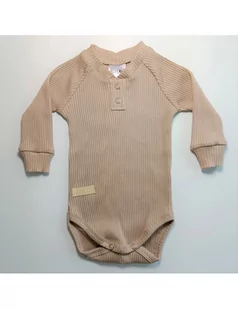 Baby in world Body niemowlęce z długim rękawem Harmony Boy Latte, Rozmiar: 80/86 - Body dla niemowląt - miniaturka - grafika 1