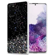 Etui i futerały do telefonów - Pokrowiec Do Samsung Galaxy S20 PLUS Etui w Czarny z Brokatem Glitter Obudowa Case Cover TPU Cadorabo - miniaturka - grafika 1