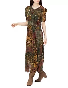 Desigual Sukienka damska Vest_Salomon Casual, zielony, L - Sukienki - miniaturka - grafika 1