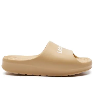 Klapki Lacoste Serve Slide 20 747CFA0020-CJ2 - beżowe - Klapki i japonki damskie - miniaturka - grafika 1