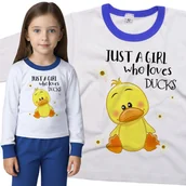 Piżamy dla dziewczynek - Piżama dziecięca Dziewczyna Która Kocha Kaczki 86/92 - VoloDonum - miniaturka - grafika 1