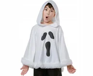 Stroje karnawałowe - STRÓJ DUCH DUSZEK PONCZO BIAŁE DLA DZIECI GHOST HALLOWEEN - miniaturka - grafika 1