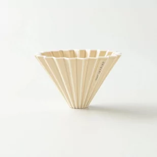 ORIGAMI Ceramiczny Origami Dripper M Beżowy matowy 99311167 - Zaparzacze i kawiarki - miniaturka - grafika 2