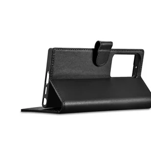 Etui ICarer Wallet Case do Samsung Galaxy S23 Ultra skórzany pokrowiec portfel czarne - Portfele - miniaturka - grafika 3
