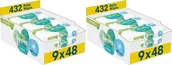 Chusteczki nawilżane - Pampers Chusteczki nawilżane Harmonie Aqua 0% plastiku 18x48 szt. - miniaturka - grafika 1