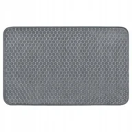 Dywaniki łazienkowe - Dywanik łazienkowy antypoślizgowy miękki 50x80 cm szary mata wytrzymały - miniaturka - grafika 1