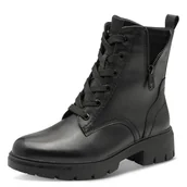 Kozaki damskie - TAMARIS Damskie buty Comfort Lace Boot Flat Półdługie kozaki, Black Uni NAP, 39 EU, Black Uni Nap, 39 EU - miniaturka - grafika 1