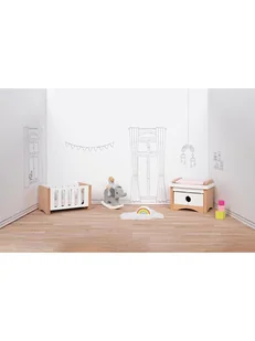 Goki Meble "Nursery" do domku dla lalek - 3+ - Akcesoria dla lalek - miniaturka - grafika 1