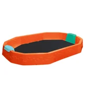 Place zabaw - Piaskownica plastikowa MAXI 224,5x150x25cm Kolor POMARAŃCZOWA + pokrowiec - miniaturka - grafika 1