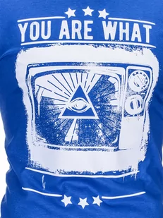 T-shirt męski z nadrukiem - chabrowy S816 - Koszulki męskie - miniaturka - grafika 2