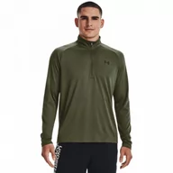 Bluzy sportowe męskie - Męska bluza treningowa Under Armour Tech 2.0 1/2 Zip - khaki - UNDER ARMOUR - miniaturka - grafika 1