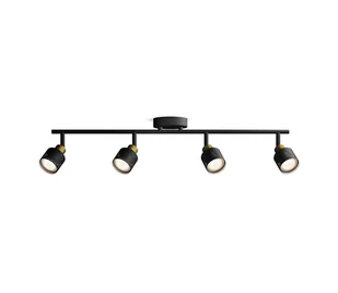 Philips - Oświetlenie punktowe NIALL 4xGU10/5W/230V czarne/mosiądz - Lampy sufitowe - miniaturka - grafika 1