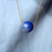 Naszyjniki - TEMU Naturalne naszyjniki z lapis i ametystu dla par, stal nierdzewna, piękne fioletowe koraliki – chokerowy sztyft akwamarynowy w kolorach - miniaturka - grafika 1