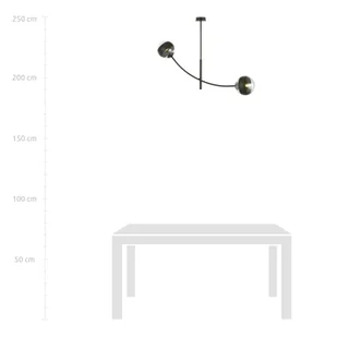Emibig Hunter lampa sufitowa 2-punktowa czarna/transparentna 1101/2 - Lampy sufitowe - miniaturka - grafika 6