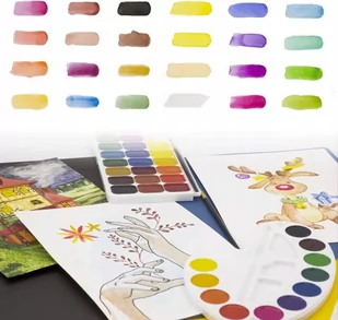 Farby akryloe na bazie miodu 24kolory Premium - Przybory szkolne - miniaturka - grafika 1