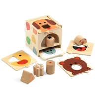 Sortery dla dzieci - Drewniany sorter BOX BASIC, Djeco - miniaturka - grafika 1