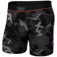 Majtki męskie - Bokserki Saxx Ultra Super Soft Boxer BF Rozmiar: M / Kolor: czarny/szary - miniaturka - grafika 1