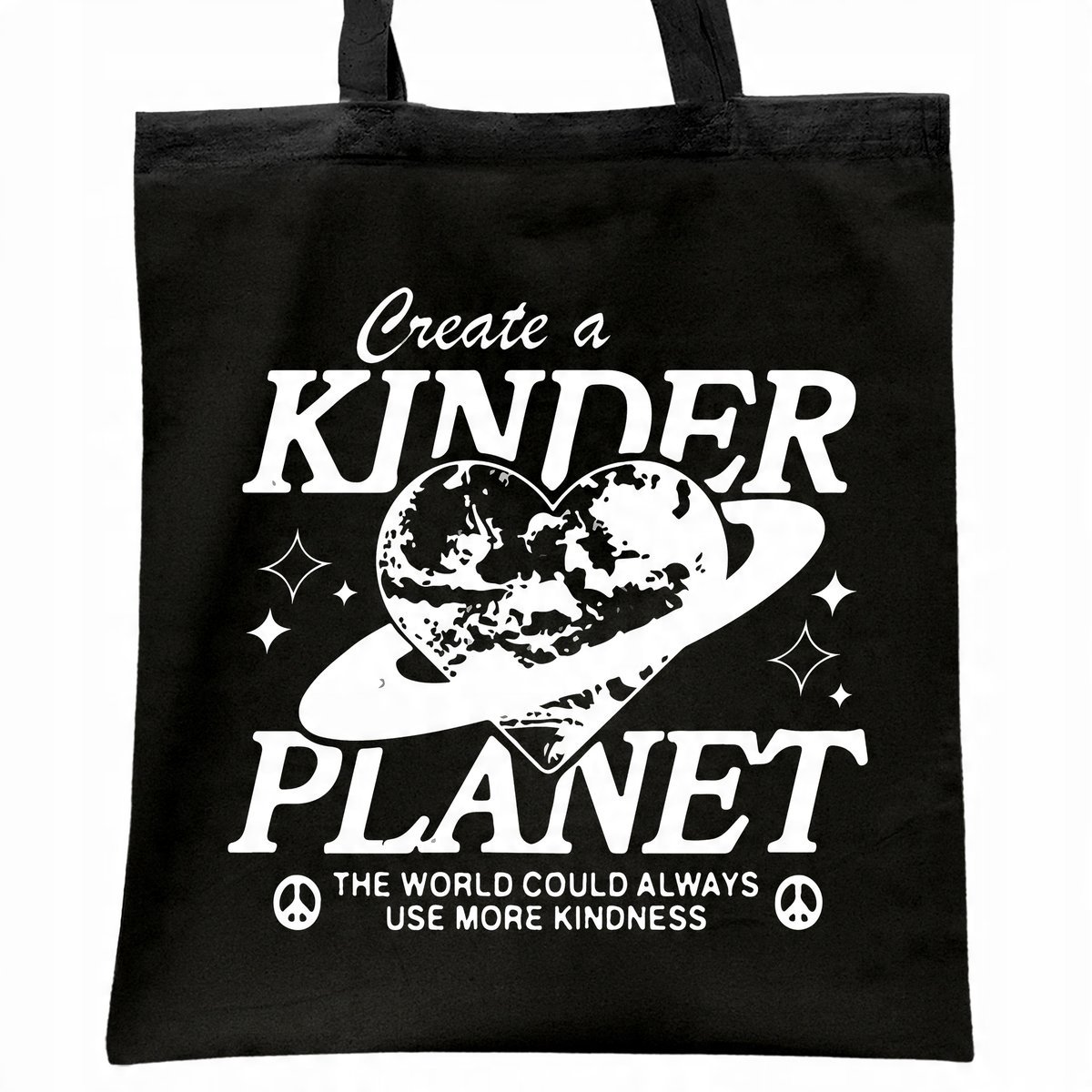 Torba bawełniana czarna na zakupy Eco Ekologia Przyroda Prezent