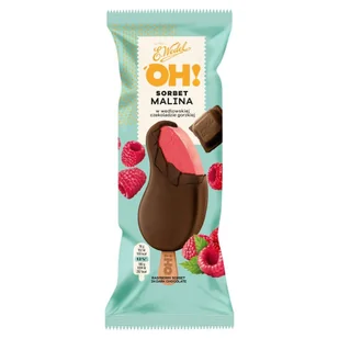E. Wedel Oh! Sorbet malina w wedlowskiej czekoladzie gorzkiej 100 ml - Lody i desery lodowe - miniaturka - grafika 1