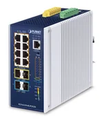 Switche - PLANET IP30 DIN-rail Industrial L3 Zarządzany Gigabit Ethernet (10/100/1000) Obsługa PoE Niebieski, Szary IGS-6329-8UP2S2X - miniaturka - grafika 1