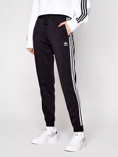 Adidas Spodnie dresowe Cuffed GD2255 Czarny Slim Fit - Spodnie sportowe damskie - miniaturka - grafika 1