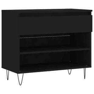 Szafka na buty, czarna, 70x36x60 cm, materiał drewnopochodny Lumarko! - Szafki na buty - miniaturka - grafika 3