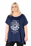 Bluzki damskie - Duża Długa Bluzka Damska Tunika Oversize 643-2 - miniaturka - grafika 1