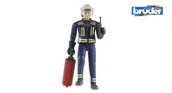 Samochody i pojazdy dla dzieci - Bruder 60100 Figurka Strażak Z Gaśnicą 11 cm. - miniaturka - grafika 1