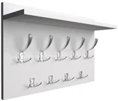 Meble do przedpokoju - Wieszak Z Półką Na Ubrania Biel Alpejska + Chrom D3-E36 - miniaturka - grafika 1