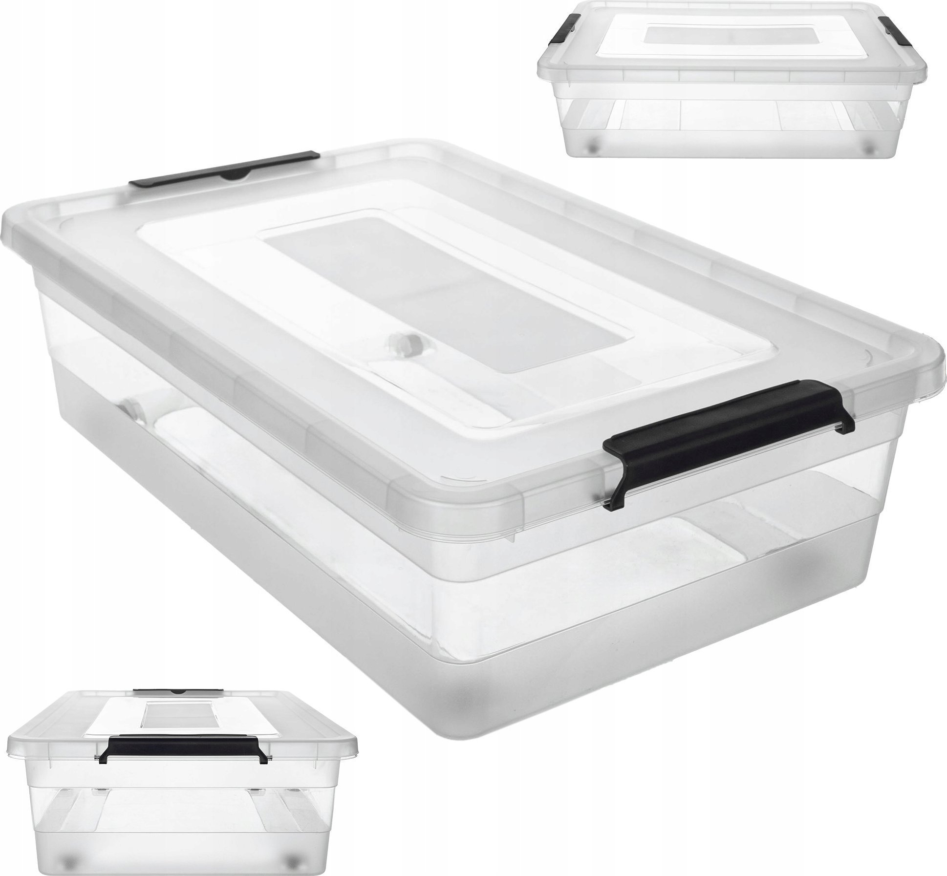 KADAX Pojemnik Z Pokrywą Do Przechowywania 28L Organizer Plastikowy Na Zabawki