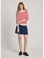 Swetry damskie - Pepe Jeans Sweter "Poppy" w kolorze czerwono-białym - miniaturka - grafika 1