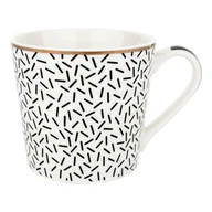 Kubki - Kubek porcelanowy Florina Black Avenue Astoria 400 ml czarno-biały - miniaturka - grafika 1